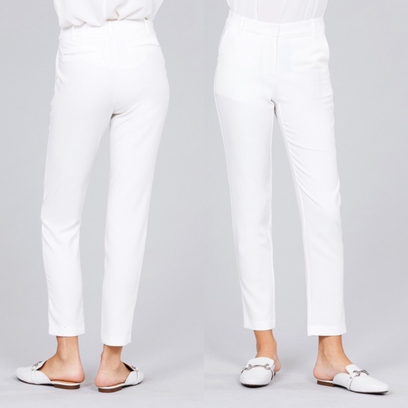 TALIA🖤 tailored white pants trousers office work - Picture 3 of 5
